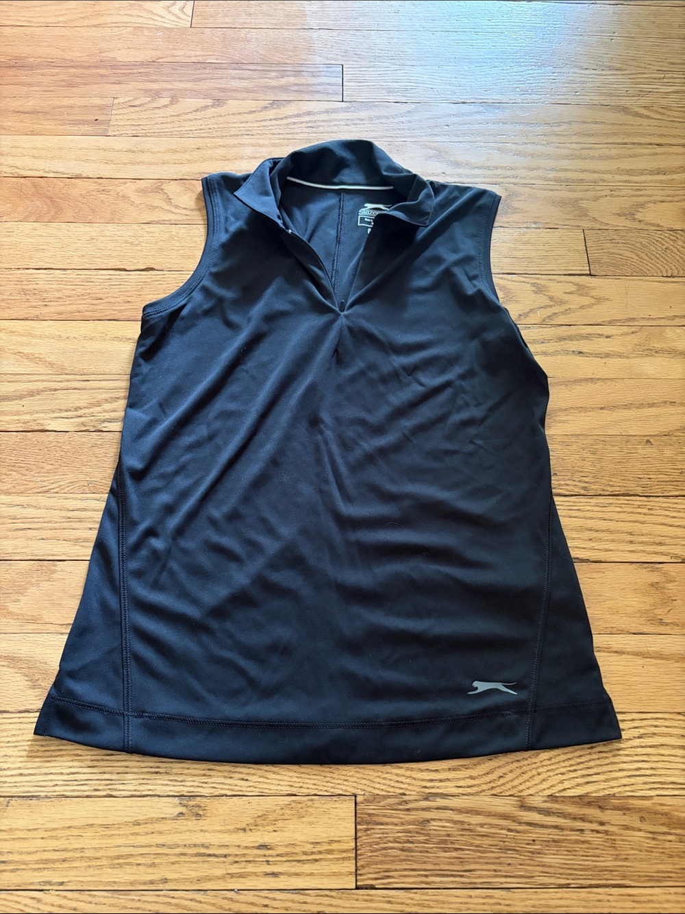 XS Women’s Slazenger Black Sleeveless Polo Golf Tank with Mock Collar